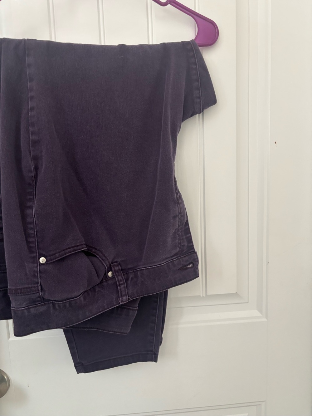 Lane Bryant Deep Plum Cropped Straight Jeans